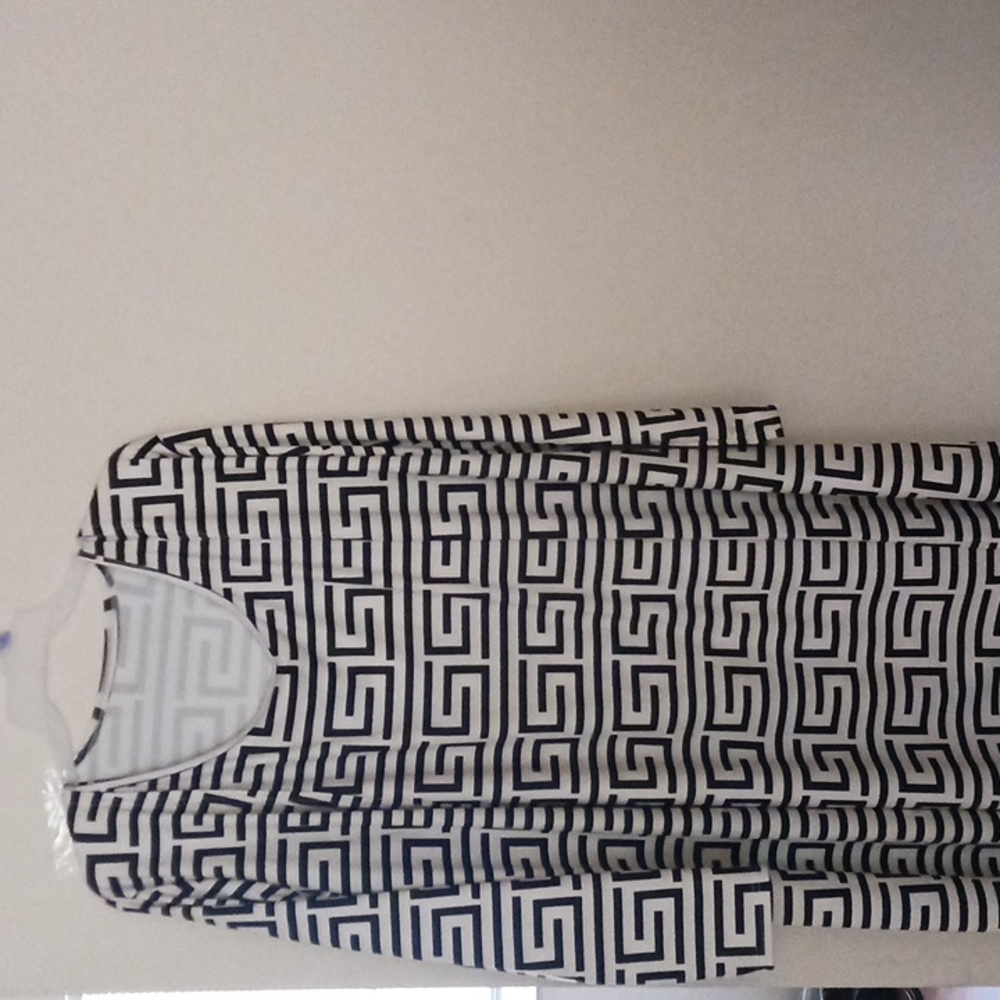 💰3/$50❤️Plus Size Geometric Print Midi Dress With Cardigan 2pcs Set Outfits